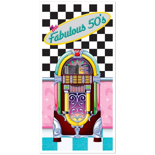 The Fabulous 50's Door Cover (Paquete de 12) The Beistle Company 57088