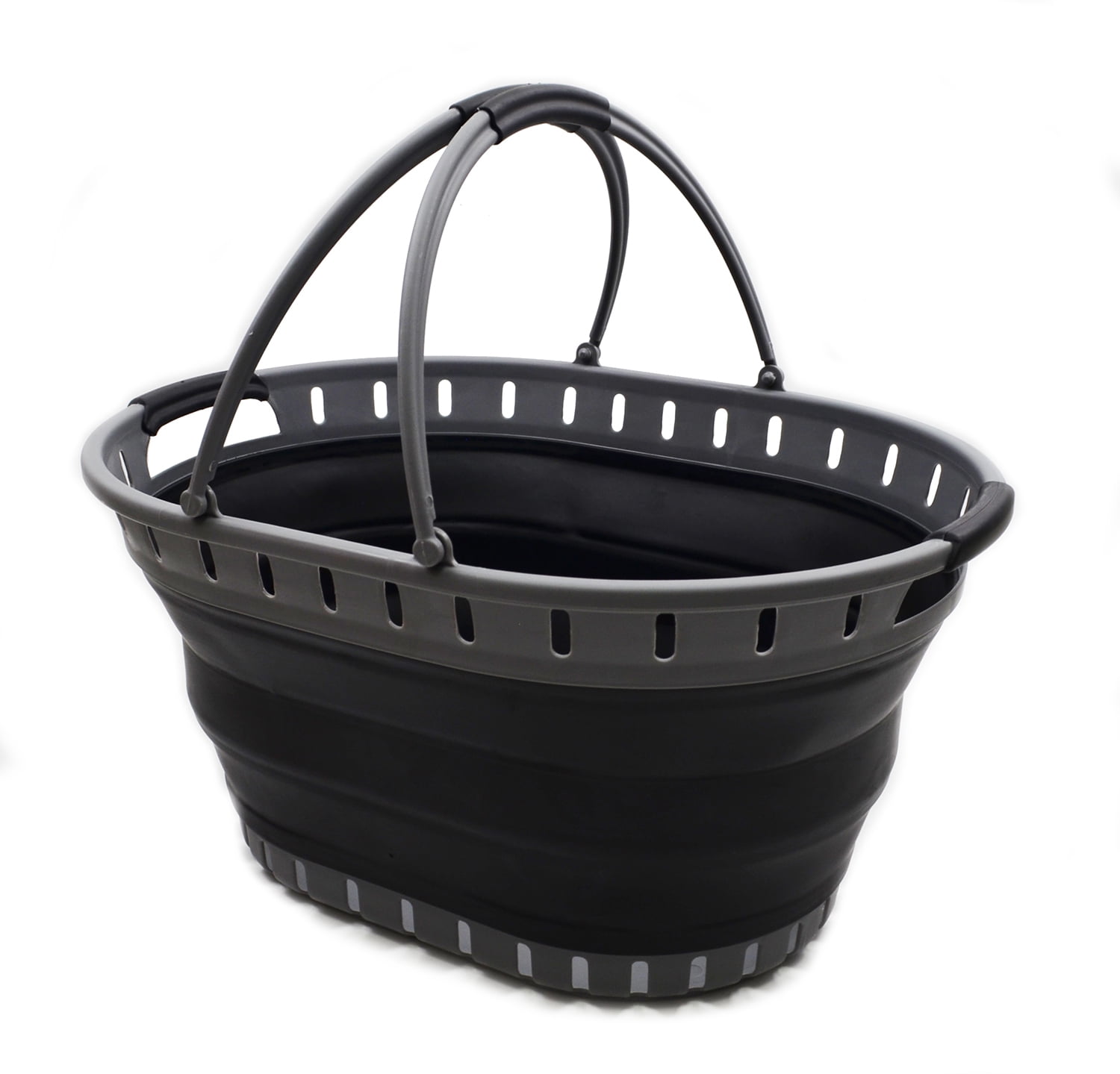 Foldable Pop Up Storage SAMMART Collapsible Plastic Laundry Basket 