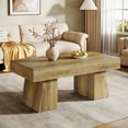 thumbnail image 4 of Tribesigns Farmhouse Coffee Table, 47" Wood Accent Center Tables for Living Room, Rustic Brown, 4 of 7