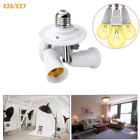 Light Bulb Socket Adapter 3 Prong
