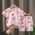 thumbnail image 2 of mgoYE Baby Girl Clothes 0-3 Months Girl Summer Short Set Cotton Outfits Short Sleeveless Tee T Shirt Tank Top Shorts Pant 2PC Set|Light Pink 6-12 Months, 2 of 4
