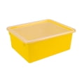 thumbnail image 5 of Storex Deep Storage Tray with Lid, Letter Size, 10 x 13 x 5 Inches, Yellow, 5-Pack, 5 of 5