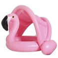 thumbnail image 1 of Flotador inflable para bebé Flamingo con dosel, protección solar, ayuda para nadar, piscina infantil, 1 of 11