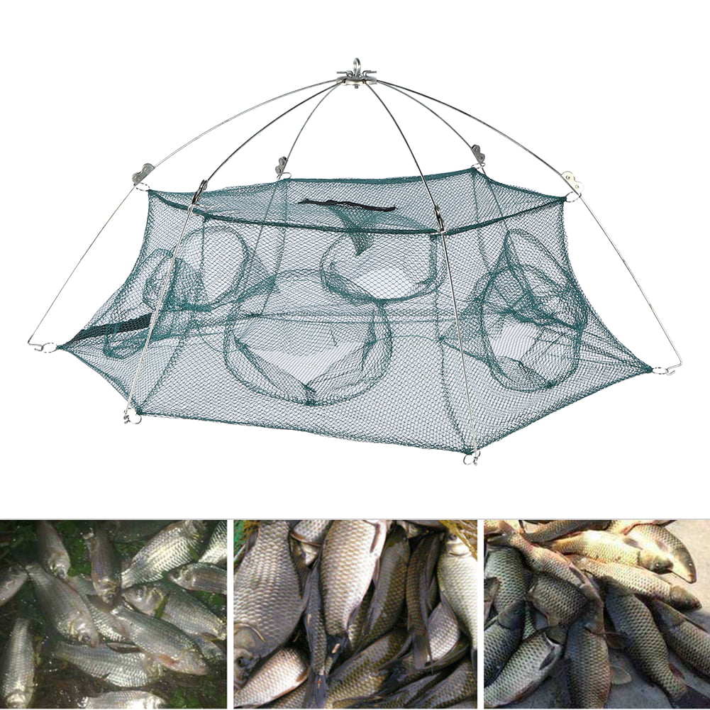 Details about   Foldable Trap Cast Dip Cage Fish Sea Animal Fishing Bait Net Outdoor Portable 
