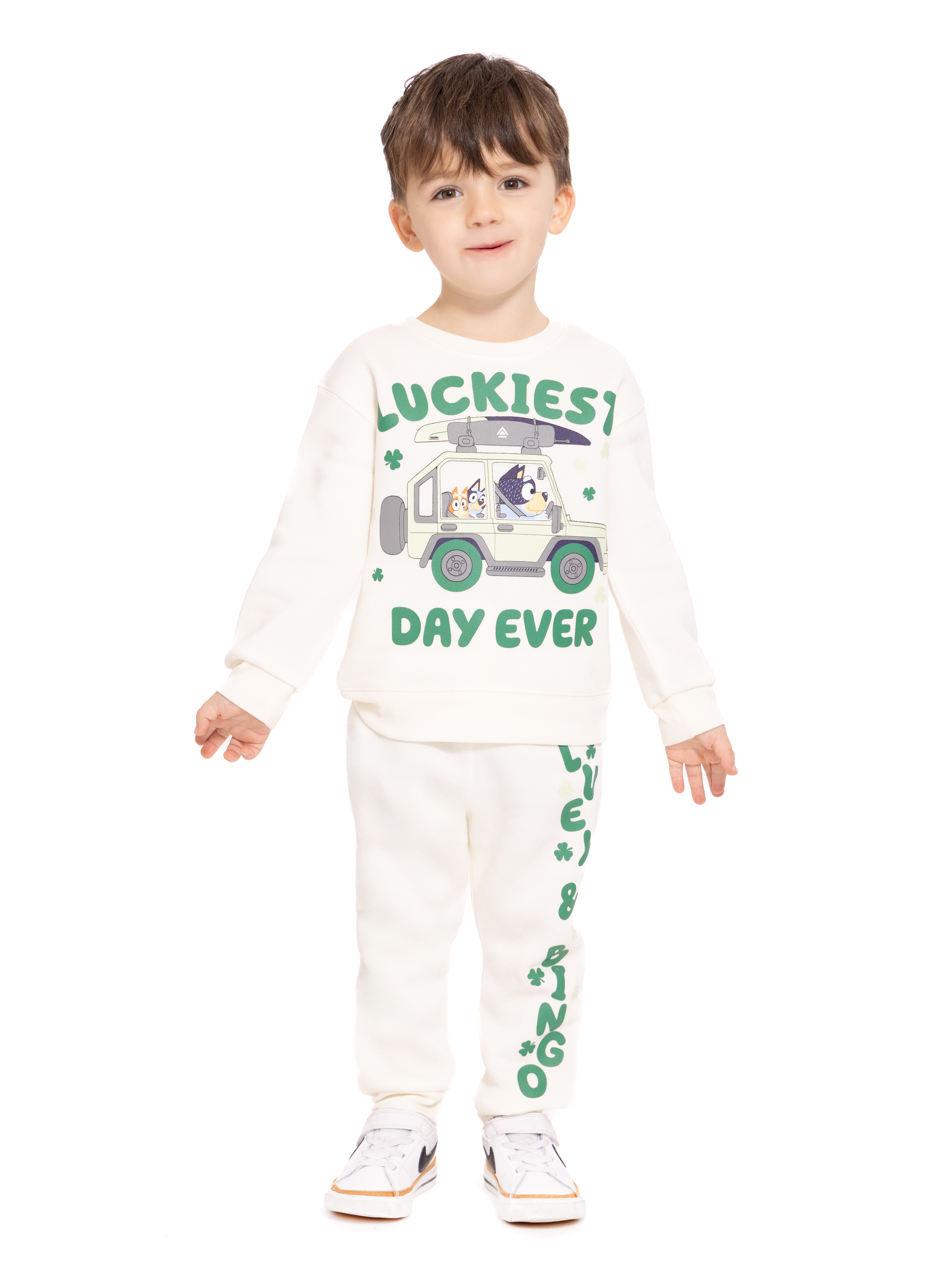 St. Patrick’s Day Bluey Unisex Toddler Graphic Sweatshirt and Jogger Pants Set, 2-Piece, Sizes 12M-5T