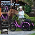 thumbnail image 6 of MOONCOOL TK1 Folding Electric Tricycle for Adults,48V 14.5Ah Removable battery, Peak 1000W Motor, 20" Fat Tire Step-Thru 3 Wheel Electric Bicycle W/ Mirrows Kit, 6 of 10