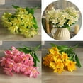 thumbnail image 4 of opvise Lovely Artificial Mini Lily Flower Bouquet Mothers Day Decor 24 Flowers on 1 Piece Yellow, 4 of 8