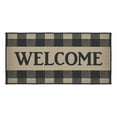 thumbnail image 5 of VHC Brands Black Check Welcome Indoor Rug Rect 17x36, Polyester Area Rug, Accent Rug, Floor Decor, Black Check Collection, Rectangle 17x36, Country Black, 5 of 6
