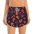 thumbnail image 2 of Xecao's Autumnal Forest for a double-layer running short for women, perfect for gym, tennis, and more, featuring a convenient pocket., 2 of 9