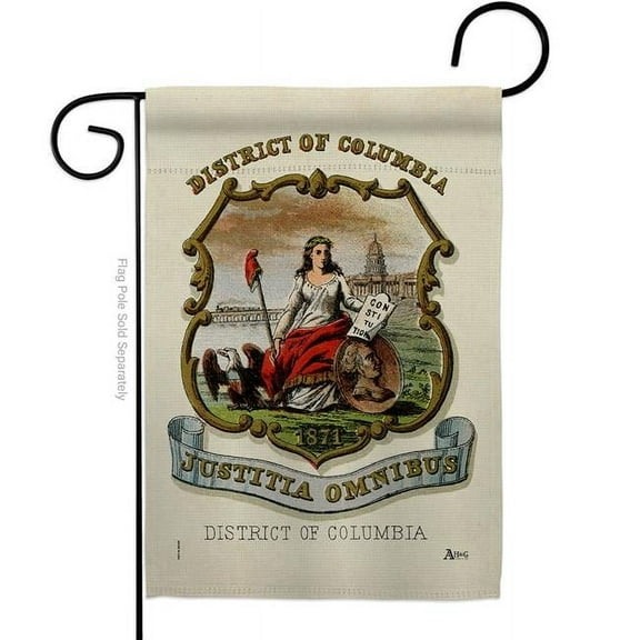 Americana Home & Garden G141216-BO 13 x 18.5 in. Coat of Arms District Columbia Garden Flag with Americana States Double-Sided Decorative Vertical House Banner Yard Gift