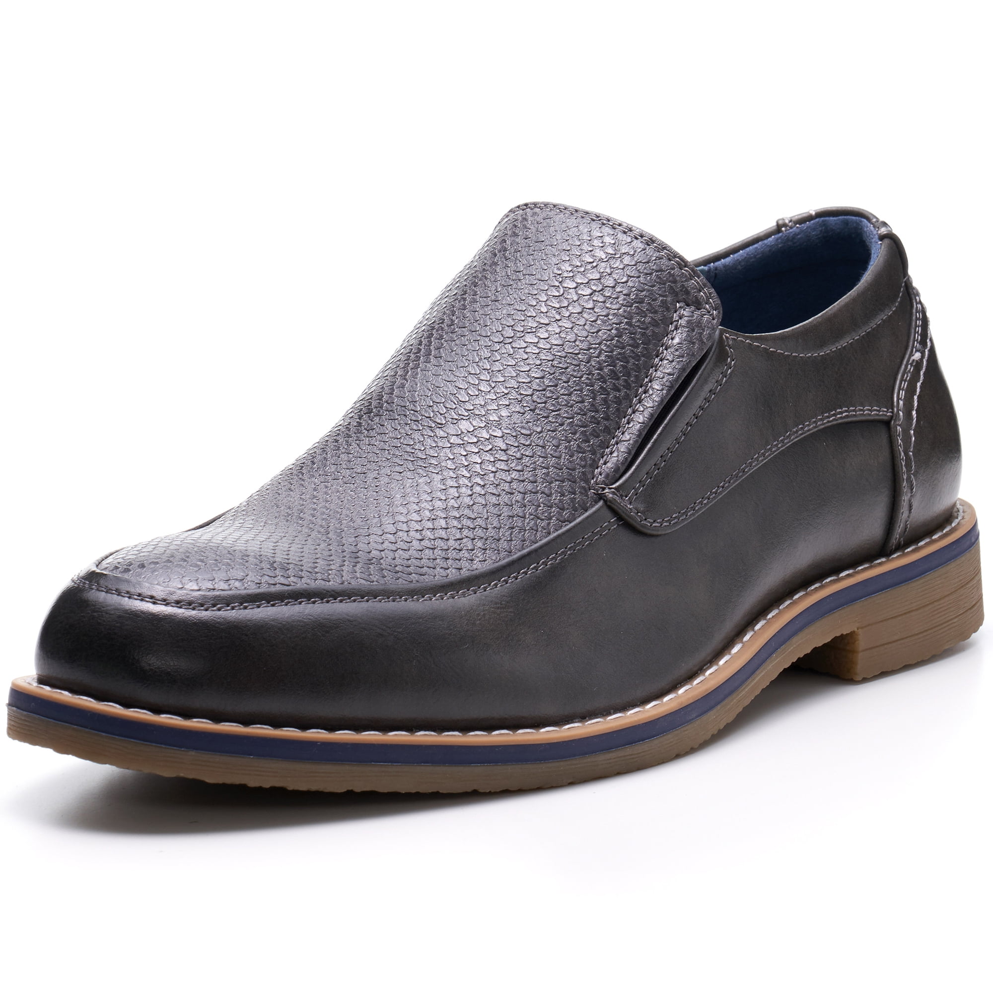 grey slip on dress shoes