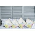 thumbnail image 2 of Ambesonne Pastel Throw Pillow Cover 4 Pack, Colorful Gerbera Daisies, 24", Pale Green and Pale Blue, 2 of 5