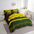 thumbnail image 3 of Feelyou Kids Rugby Bedding Comforter Set 7pcs for Boys, Green Bay Football King Bedding Sets, American Football Print Bed Sheets, Dark Green Orange Home Decor, 3 of 8