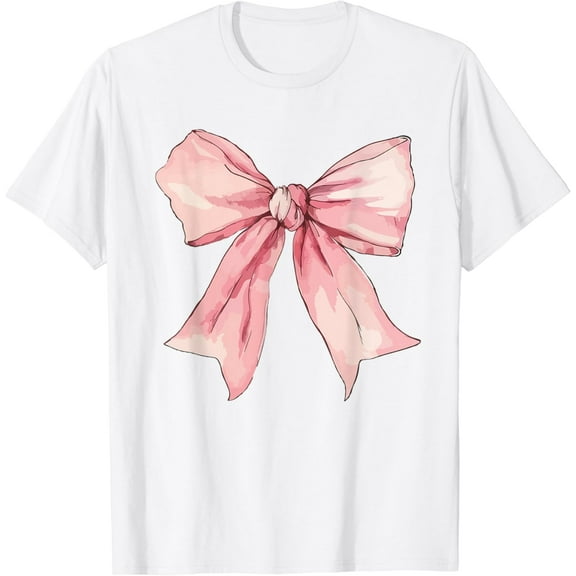 Cute Pink Coquette Bow For Women Girls Pink Coquette Bow T-Shirt
