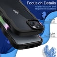 thumbnail image 5 of JETech Cute Case for iPhone 14 6.1-Inch, Wave Frame Curly Shape Shockproof Phone Cover for Women and Girls, Clear Hard PC Back (Black), 5 of 7