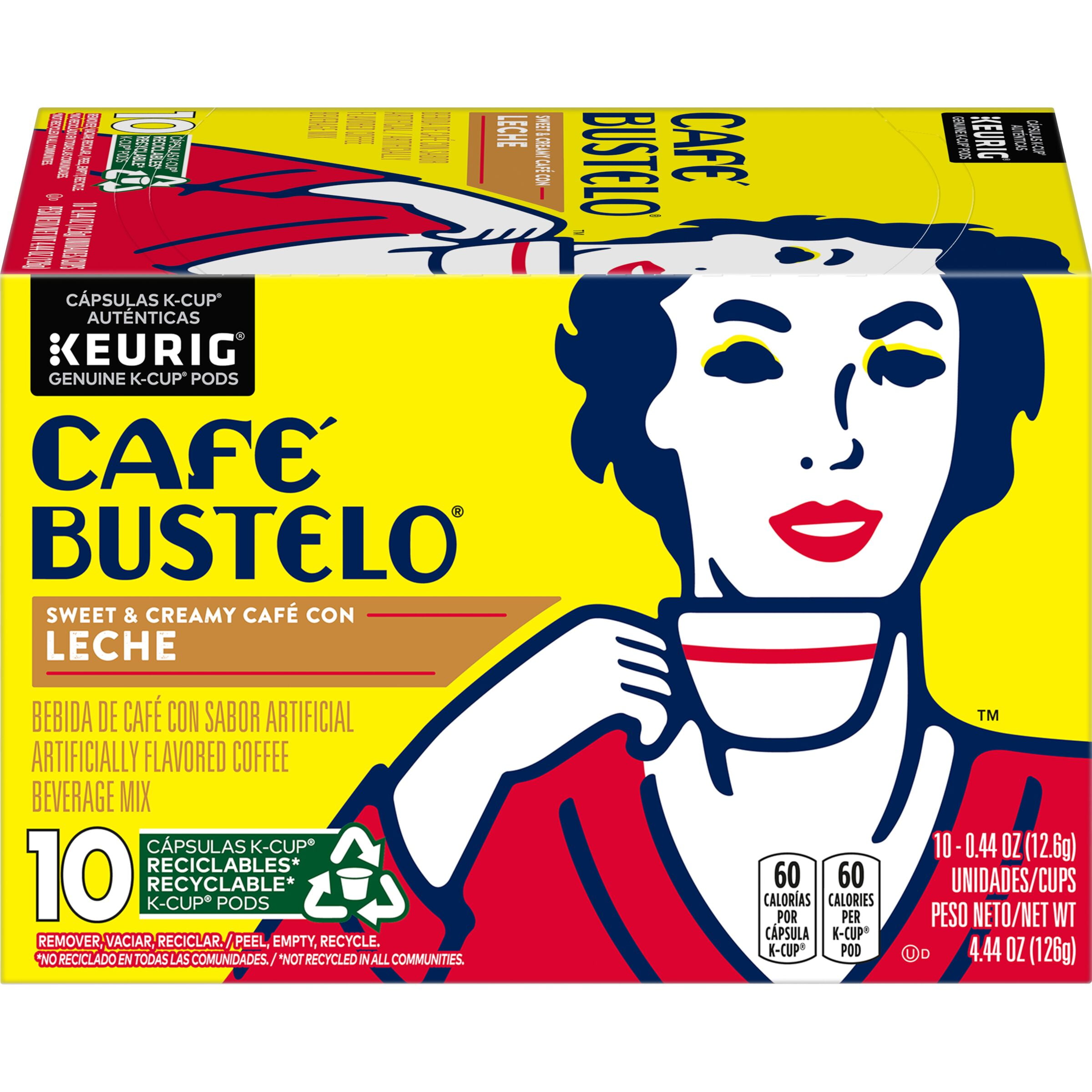 Cafe Bustelo Cafe con Leche Sweet & Creamy KCup Pods, 60 Count