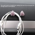 thumbnail image 2 of Colgador de almacenamiento del organizador del gancho del coche del adhesivo del diamante artificial del corazón para el auricular del cable Ehuebsd Accesorios para autos y motos, 2 of 8