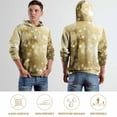 thumbnail image 5 of POBUDS Hoodie, Regular Fit Sporty Pullover Hooded Sweatshirt for Men Women Elegant Gold Christmas Snowflake 3XL, 5 of 6