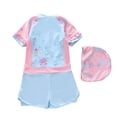 thumbnail image 5 of Girls Swimsuit UPF 50+ Rash Guard Girls Long Sleeve Swimsuit Sun Protection Swimwear for Toddler Kids and Youth Quick-Dry Athletic Bathing Suit, 5 of 5