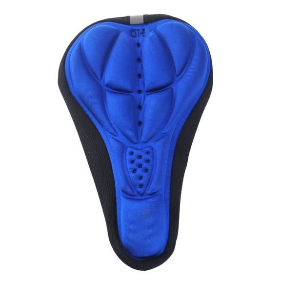 ROMANSENTIAL 1 Piece Comfy Cycling Mountain Bike Saddle Seat Cover Cushion Pad Memory Foam Nylon Blue
