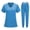 Sky Blue, variant on Scrub Sets for Women Womens 2 Piece Scrub Outfits Casual Short Sleeve V Neck Tops and Long Pants Sets Nurse's Uniform Lounge Set