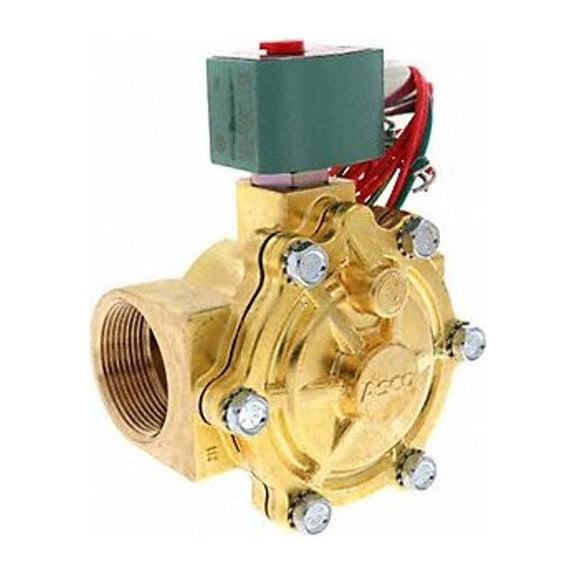 Redhat Solenoid Valve,Brass,NC,Air, Inert Gas 8210G022