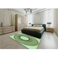 thumbnail image 5 of Ahgly Company Machine Washable Indoor Round Transitional Fern Green Area Rugs, 4' Round, 5 of 7