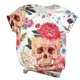 thumbnail image 1 of Moda mujer manga corta 3D cráneo impreso o-cuello Tops camiseta blusa Pompotops hkajfhjk457476, 1 of 9