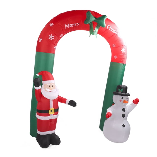 Christmas Inflatable Santa Snowman Archway Decorations Decorated Decorative Adornment Wedding Props Inflate Archway Wedding for Venue Yard Inflatable Yard Decorations