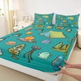 thumbnail image 4 of Erosebridal Happy Camping Tent Full Size Sheets 4-Piece For Kids Teens,Boys Girls Adventure Theme Tent Bed Sheets, 4 of 5