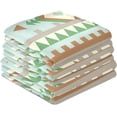 thumbnail image 7 of Retro Geometric Stripe Tea Towels 4 Pack Boho Kitchen Dish Cloth with Hanging Loop, 18"x28" Lint-Free Absorbent Towel for Kitchen Drying Wiping and Cleaning, 7 of 7
