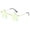 Green, variant on Gaukiv Star Sunglasses Lightweight Rimless Gold Metal Frame Fun Festive Party Costume Eyewear Trendy Decorative Photoshoot Accessory Red