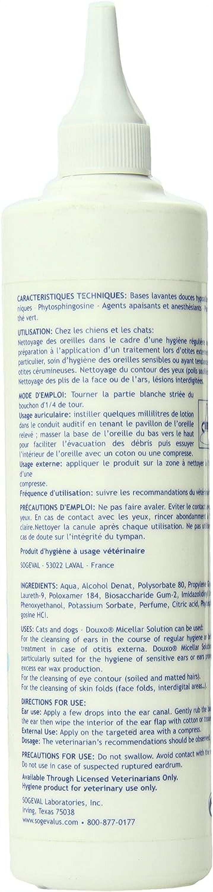 Douxo Micellar Pet Ear Cleanser Solution Hypoallergenic HCI .02%