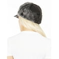 thumbnail image 2 of Sakkas Leather Ushanka Faux Mink Fur Tropper Pilot Hat With Earflap - Black - Medium, 2 of 5