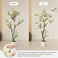 thumbnail image 4 of Artificial Magnolia Tree 4ft/5ft/6ft, Realistic Faux Plant with Adjustable Branch, Elegant Blooms, Easy to Assemble & Low Maintenance for Home & Office Decor, 4 of 8