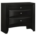 thumbnail image 4 of Benjara Ica 4pc Queen Bedroom Set with Storage Headboard and Footboard, Black, 4 of 6