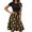 F-769Black, variant on ZHOGXU Women's Dresses Summer Short Sleeve Round Neck Floral Printed Lightweight Comfortable Stylish Dress For Casual Daily Wear,Beige,L