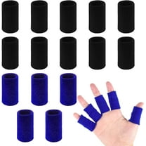 Finger Splints, Finger Sleeves Protectors, Finger Brace Compression Sleeves (20 Pcs, Black Skin Tone)
