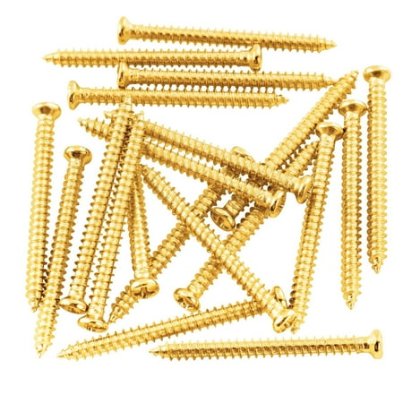 

Musiclily Basic Metric Thread M3x32mm Countersunk P90 Style Pickup Mounting Screws Gold (Set of 20)