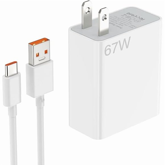 For Xiaomi Charger 67W Mi Turbo Fast Wall Charger for Xiaomi 15 14 13 12 14t 13t 12t 12s Pro Lite Redmi Note K60 K50 11 11s 12 Pro Plus Poco X6 F5 X5 F4 X4 Gt Black Shark Mix Fold 2 3 3ft Type C Cable