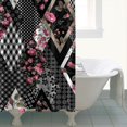 thumbnail image 4 of Pioneer Flower Floral Print Pattern Shower Curtain 72"x72" ,Bathroom Decorative Shower Curtains Set with 12 Hooks,Modern Waterproof Washable Shower Curtain, 4 of 6