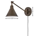 thumbnail image 5 of 3690OB Hinkley Lighting Arti - 1 Light Small Wall Sconce in Transitional Style - 7.75 Inches Wide by 10.25 Inches High-Olde Bronze Finish-Olde Bronze, 5 of 14