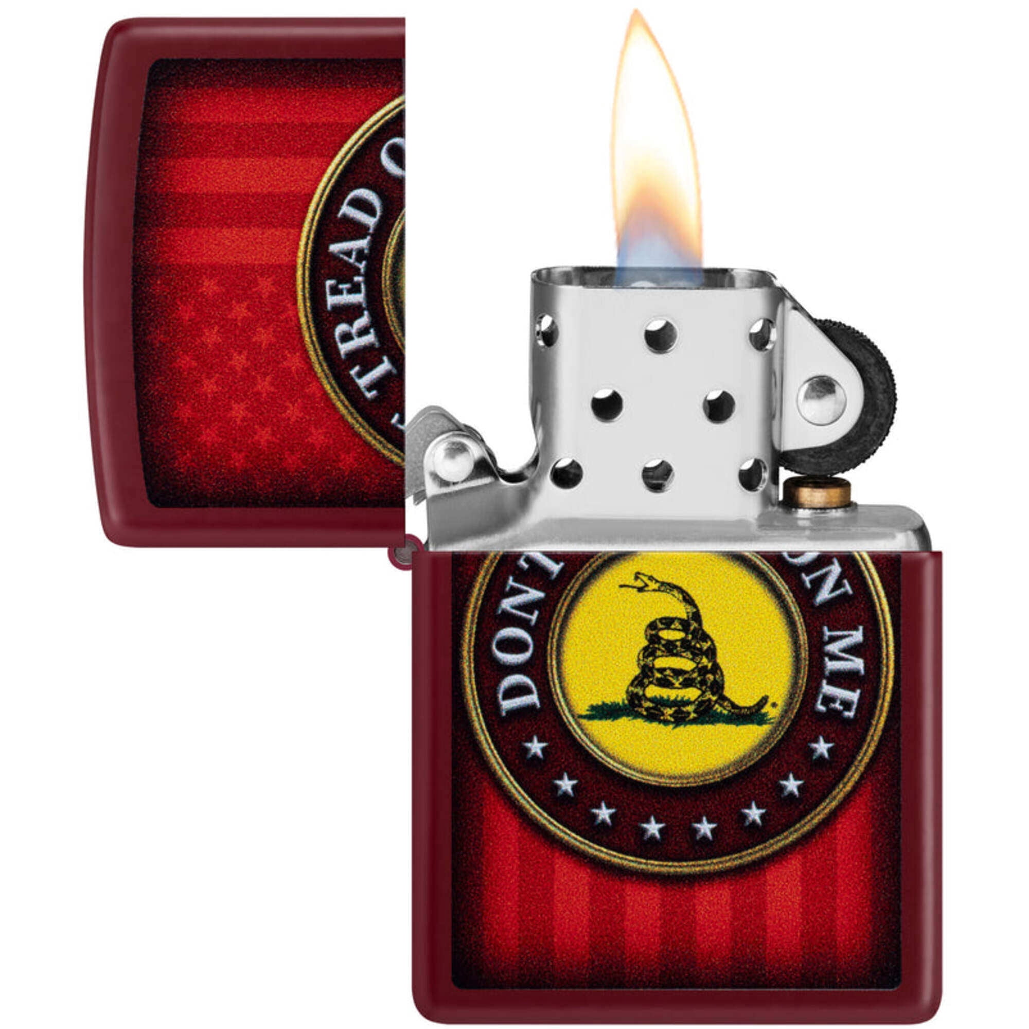 Zippo 46419 Dont Tread on Me Merlot Metal Windproof Pocket Lighter