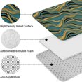 thumbnail image 5 of Teal Marble Gold Wave Pattern Bathroom Rugs Sets 3 Piece,Toilet Cover Set,Absorbent Non Slip Bathroom Mats Sets with U-Shaped Contour Rug Toilet Rug Set, 5 of 5