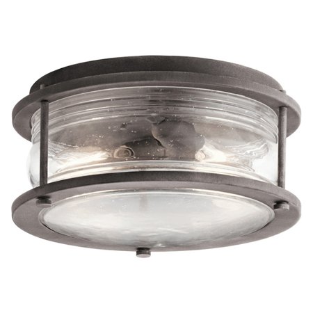 Bay Outdoor Flush Mount - Kichler Ashland Bay 49669WZC Outdoor Flush Mount Light