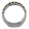 thumbnail image 3 of Luxe Jewelry Designs Two-Tone Gold IP Stainless Steel Epoxy Black Jet Men's Ring - Size 11 (Pack of, 3 of 4