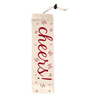 Holiday Time Wine Bag Cheers Cnvs