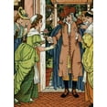 thumbnail image 2 of Crane, Walter 25x32 Black Ornate Wood Framed with Double Matting Museum Art Print Titled - Beauty and the Beast - Greetings, 2 of 4
