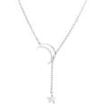 thumbnail image 1 of Collar para mujer, joyería para mujer, collar de joyería para mujer, cadena con colgante de estrella hueca, collar con alfabeto para novia, 1 of 3