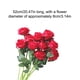 thumbnail image 2 of Cateissary 10pcs plants rose artificial flower single plants carefully vase decoration home rose, home in decoration rose Decoración rojo brillante, 2 of 6